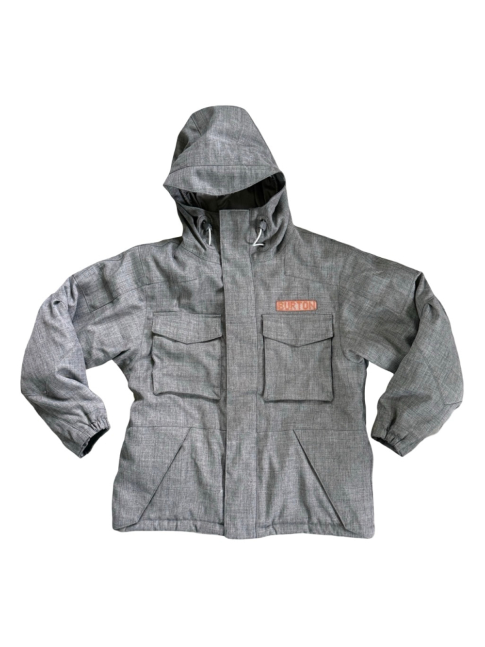 Burton Kids Gray Textured Insulated Snowboard Jacket Youth Small